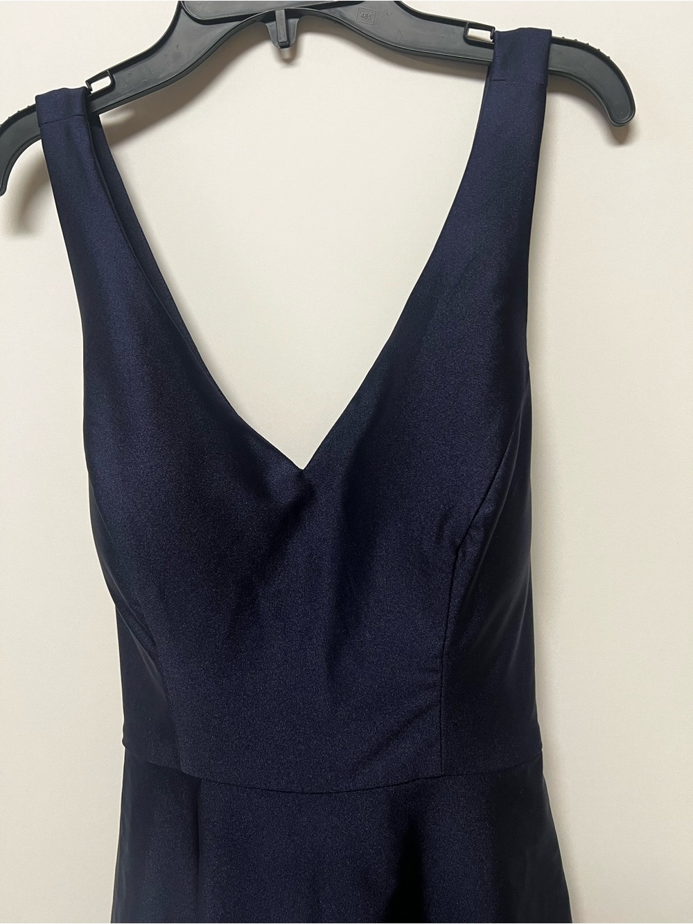 JUMP APPAREL BY WENDYE CHAITIN V NECK SKATER SKIRT STYLE DRESS SIZE 11-12. NAVY - Picture 13 of 13